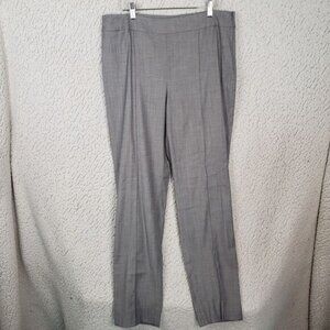 St John Emma Pants Womens 12 Gray Wool Blend Workwear Clean Line 36x30